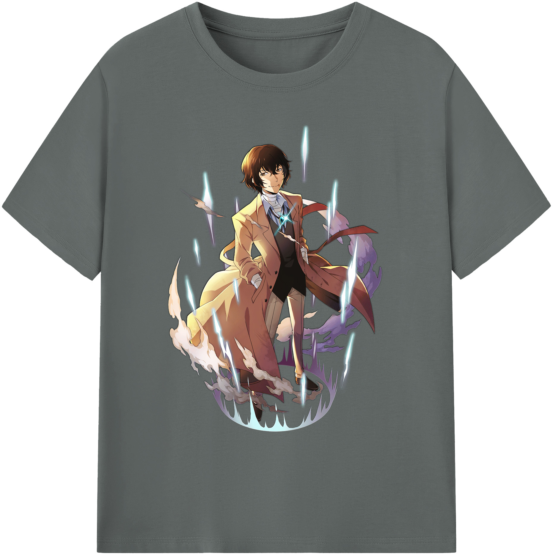 （画像用） 文豪ストレイドッグス Bungo Stray Dogs 綿100％ メンズ半袖Tシャツ｜肌触りやわらか＆通気性
